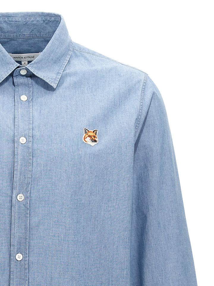 Fox Head Classic Shirt, Blouse Light Blue