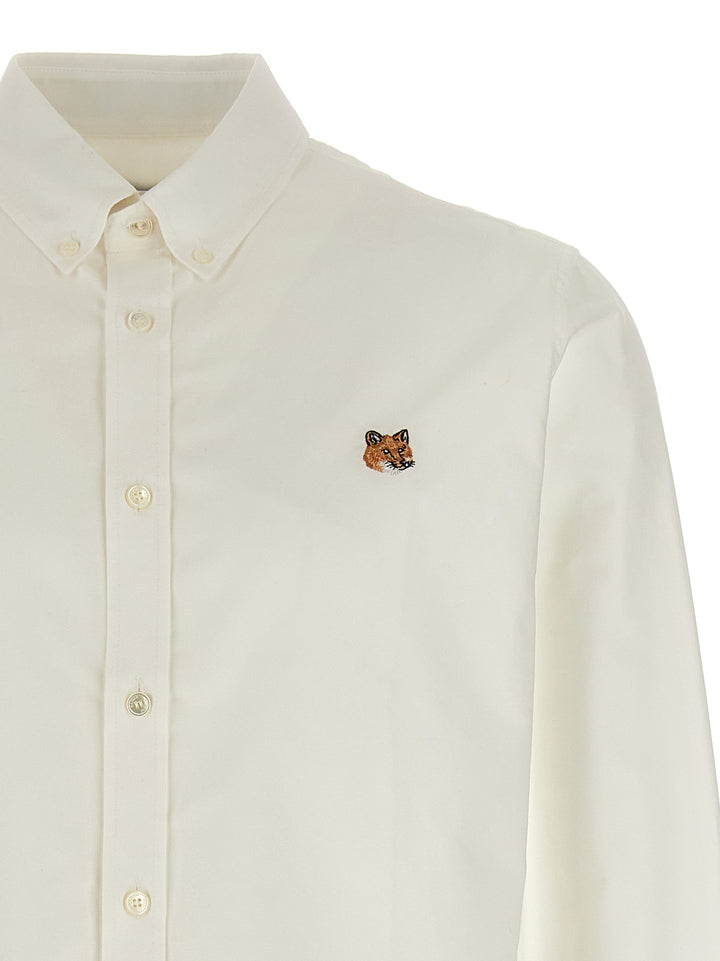 Mini Fox Head Classic Shirt, Blouse White