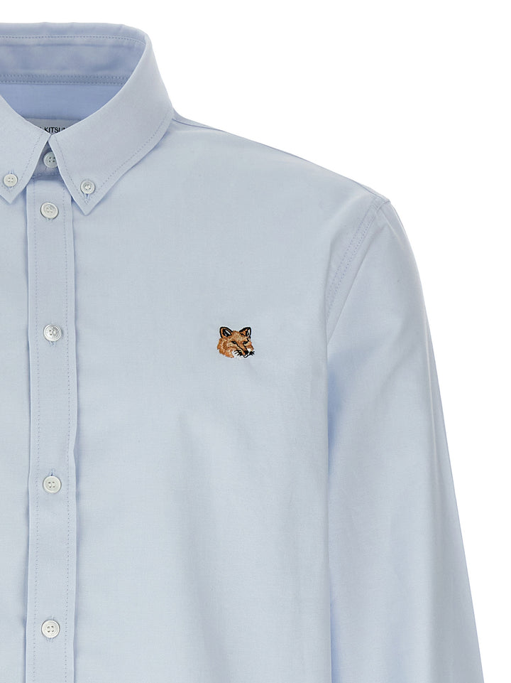 Mini Fox Head Shirt, Blouse Light Blue