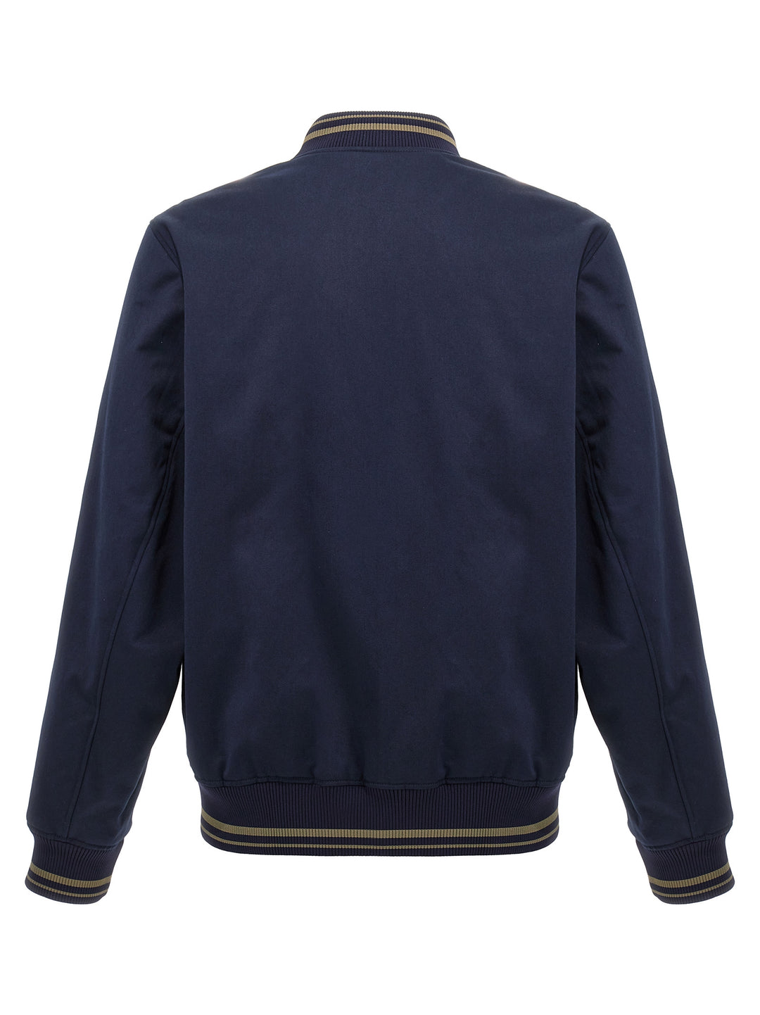 Logo Embroidery Bomber Jacket Casual Jackets, Parka Blue