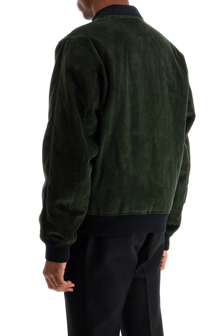 Ranger Green Polyester Bomber With Embroidered Logo