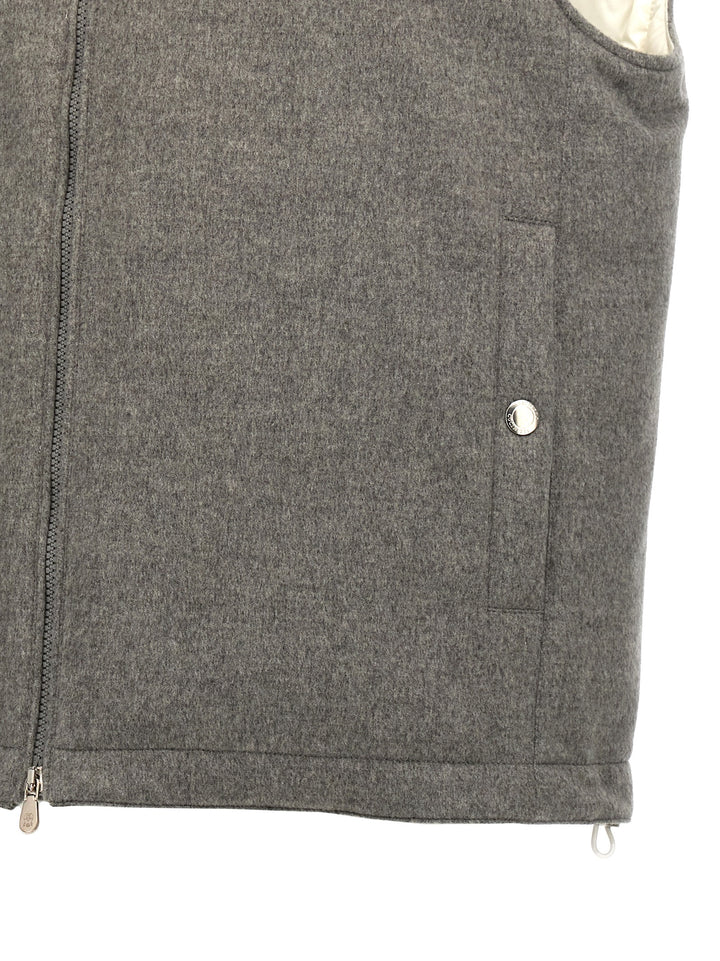 Cashmere Vest Gilet Gray