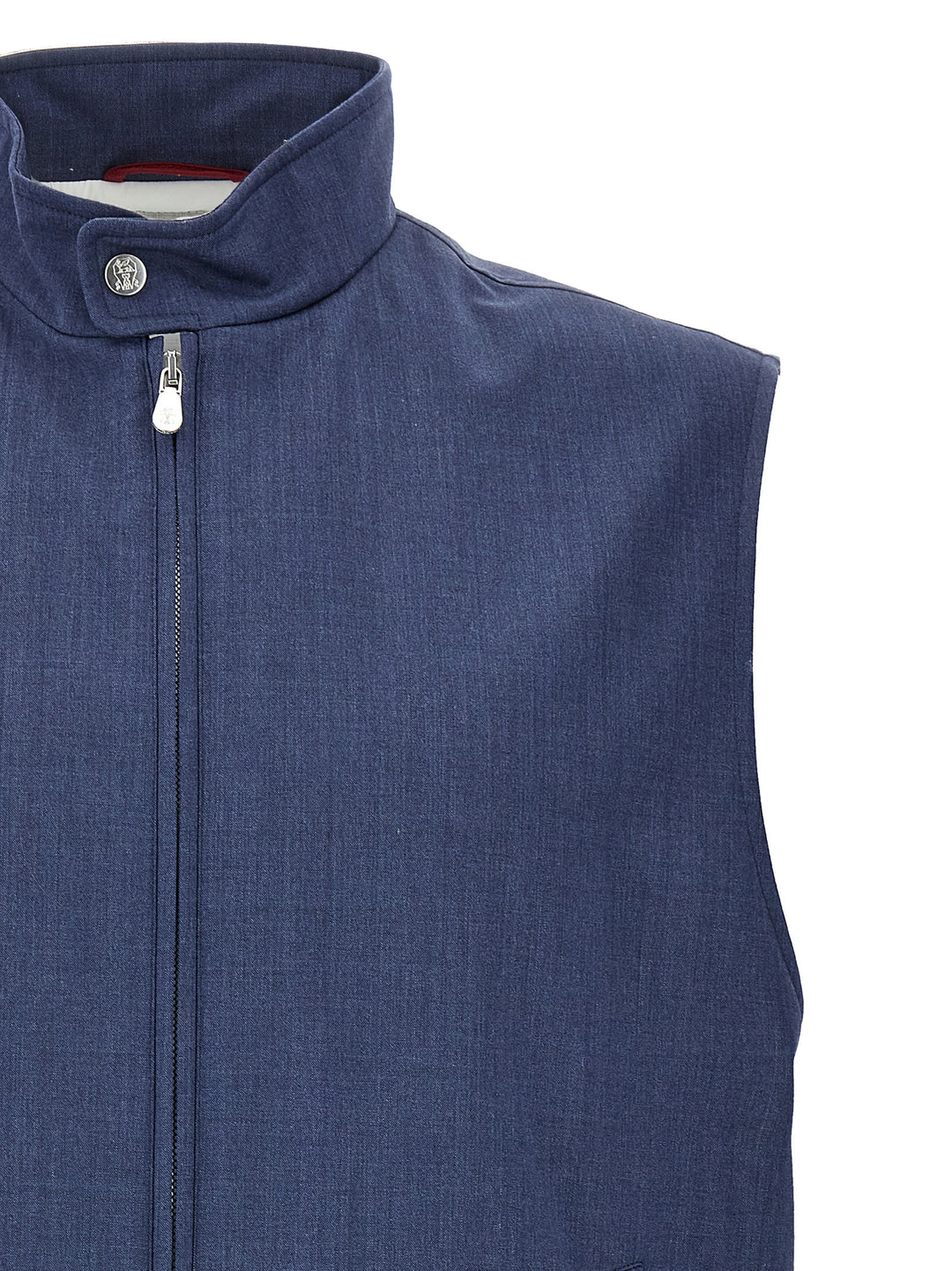 Wool Vest Gilet Blue