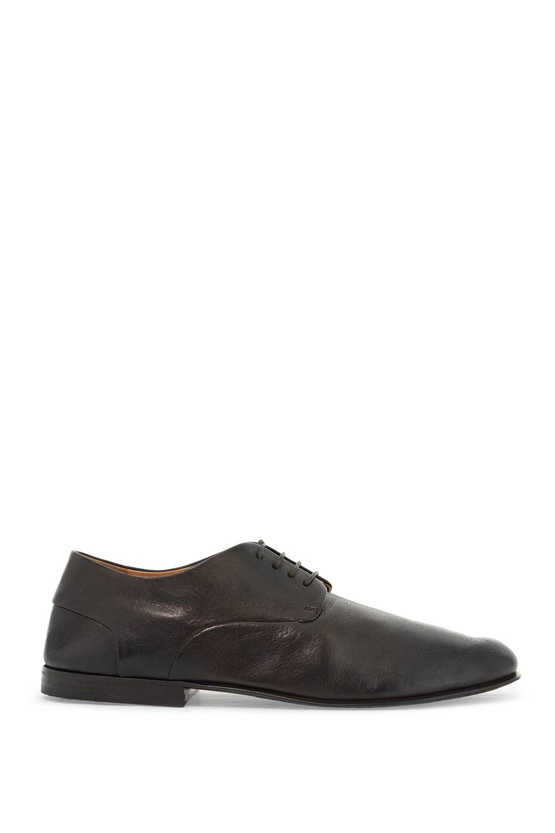 Dark Brown Calfskin Derby With Leather Sole