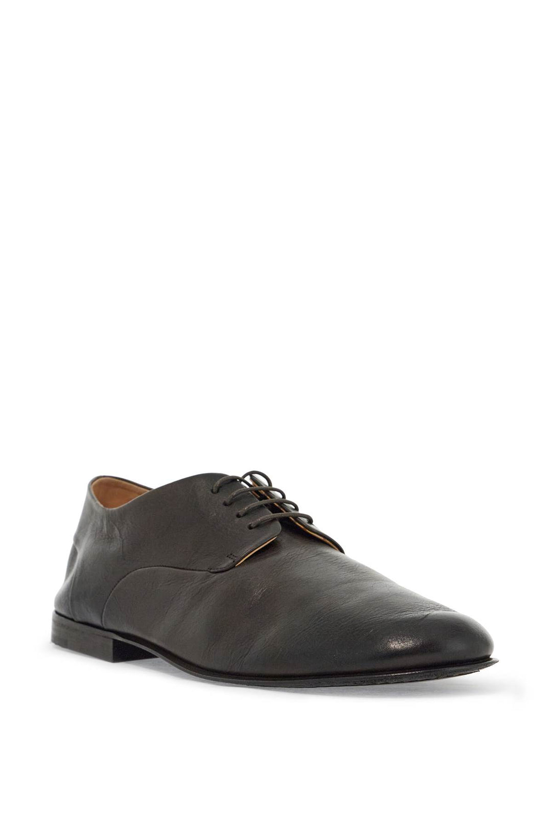 Dark Brown Calfskin Derby With Leather Sole