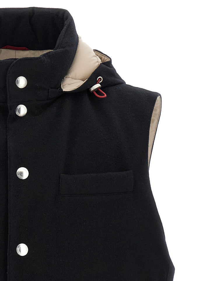 Brunello Cucinelli Padded Wool Vest Gilet - Black | b493bbf3dbf279b4f918c9bb52a3dfa32e9ec7c1