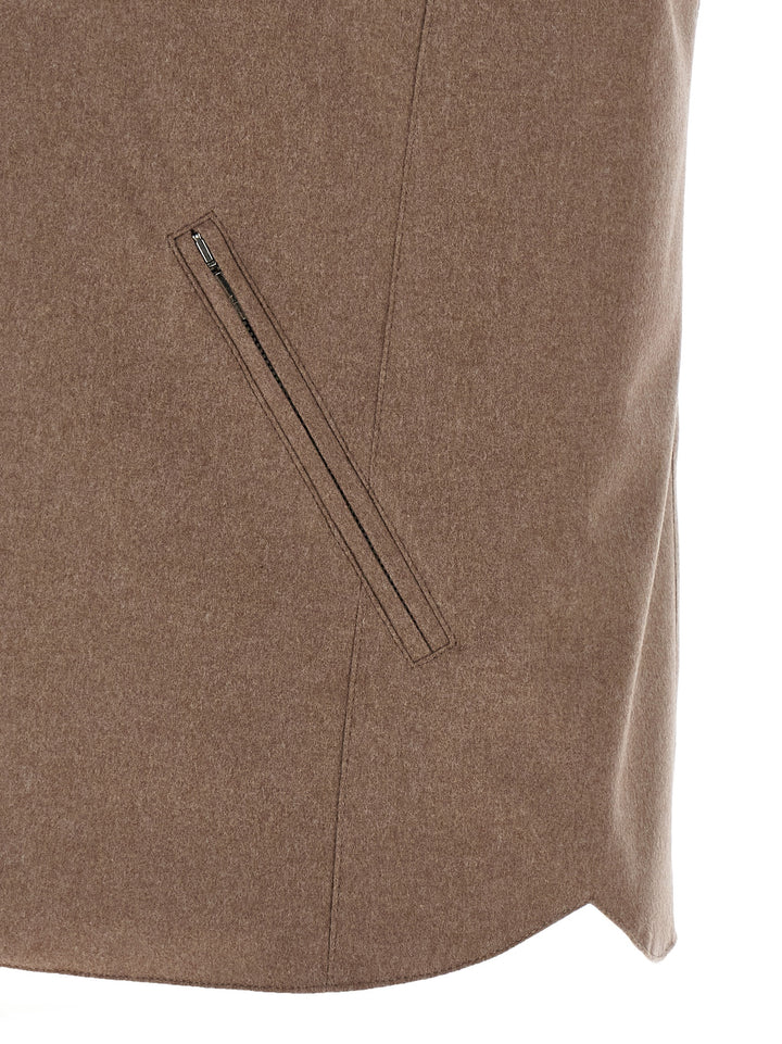 Brunello Cucinelli Padded Wool Vest Gilet - Beige | 105ef7f39d133c0dac9a88539ca6002b3bada221