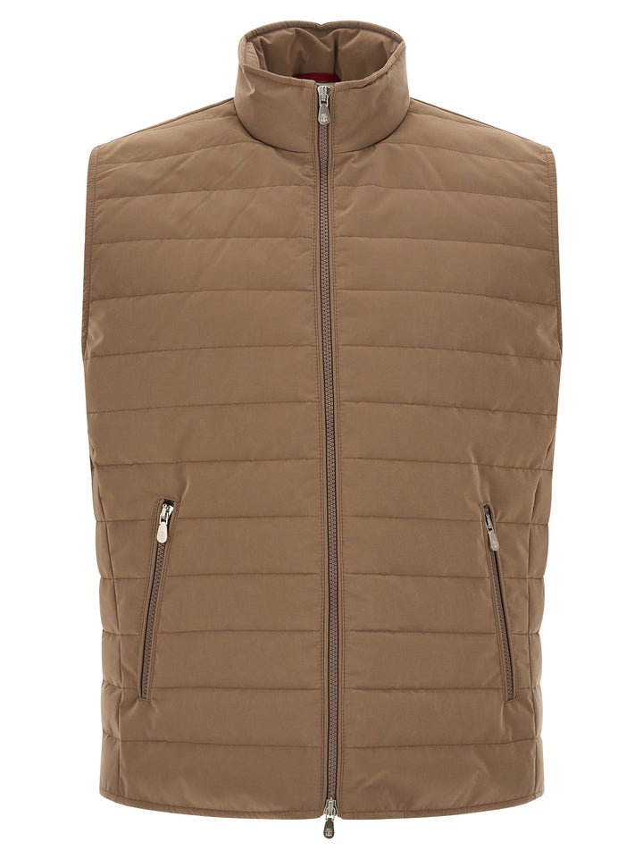 Brunello Cucinelli Quilted Vest Gilet - Beige | 8527d0e66b7789356be04242a794ae8cc95443c1