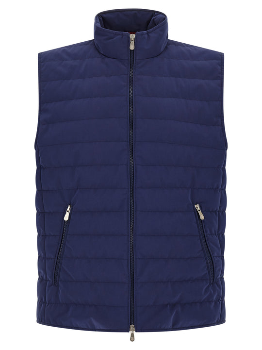 Quilted Vest Gilet Blue