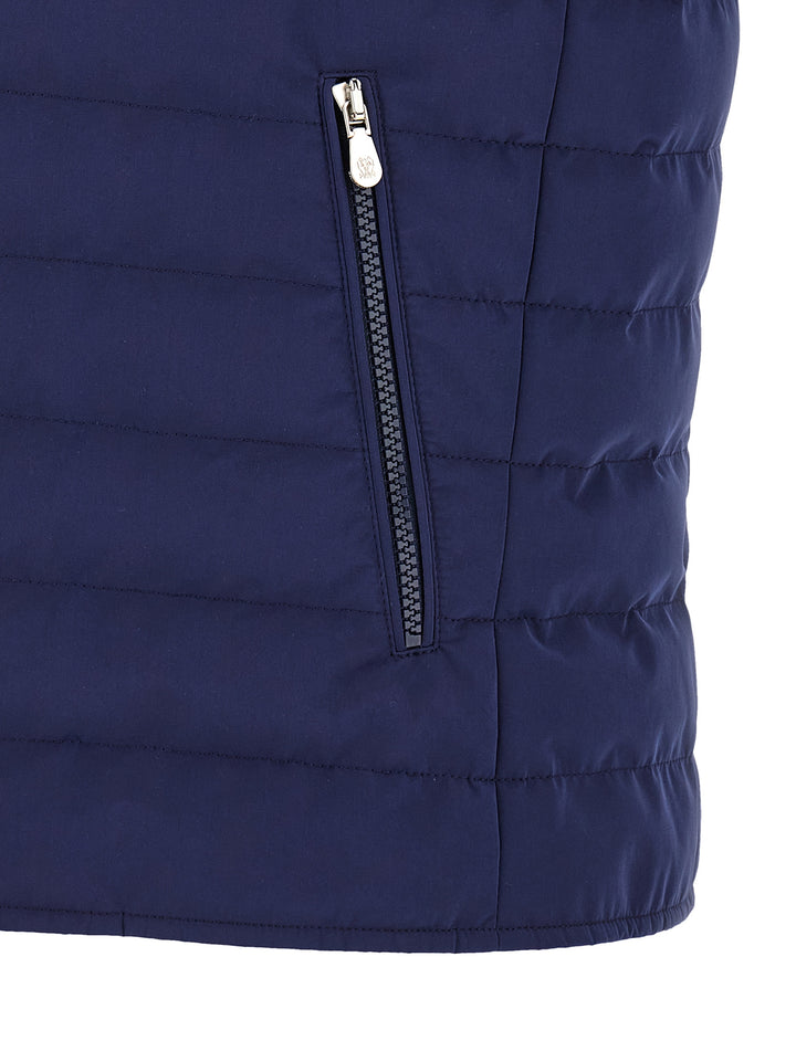 Brunello Cucinelli Quilted Vest Gilet - Blue | a3a706f50448c0748c972dfbd62cf357d12c59e8
