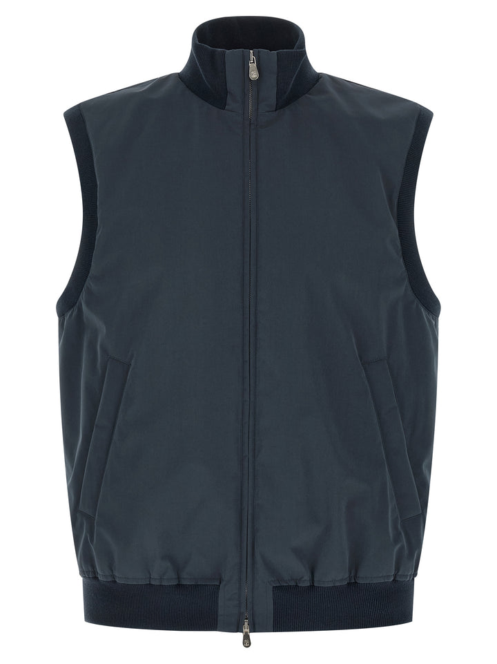 Brunello Cucinelli Thermore® Padded Vest Gilet - Blue | 97becec747ca168b6bbb9a03d73b8c6394d38303