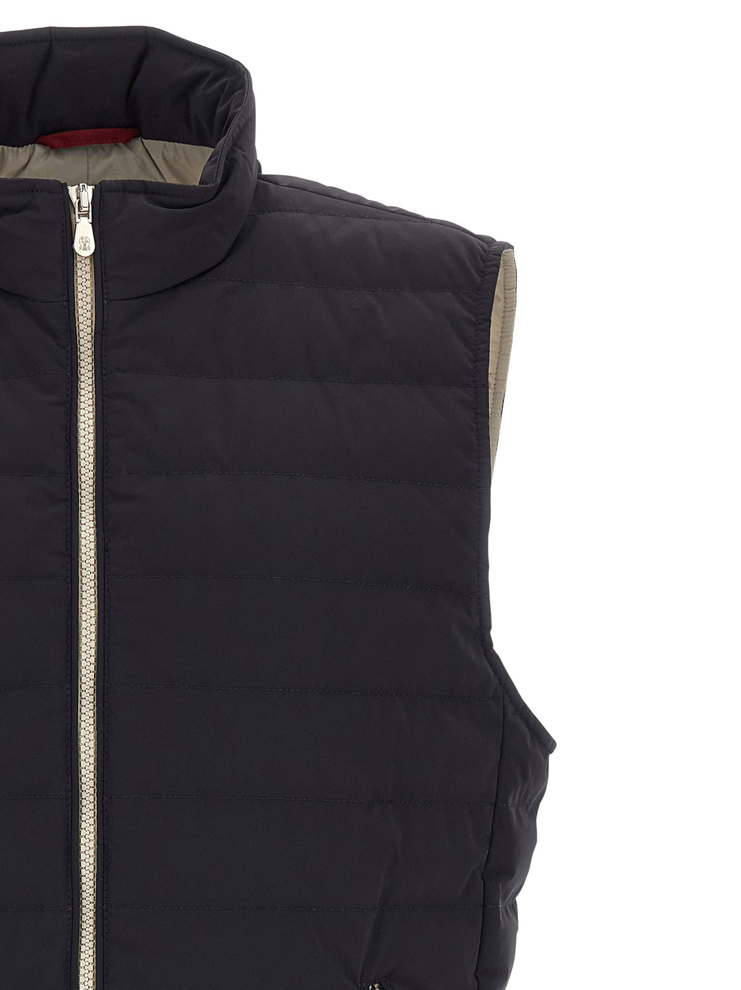 Brunello Cucinelli Quilted Vest Gilet - Blue | 7bc8ebe8c063e43b1f4e7576398b0703a11e8bfa
