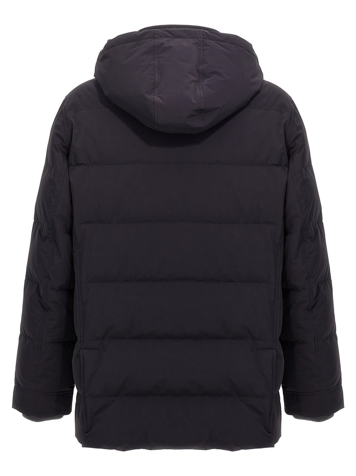 Hooded Down Jacket Casual Jackets, Parka Blue