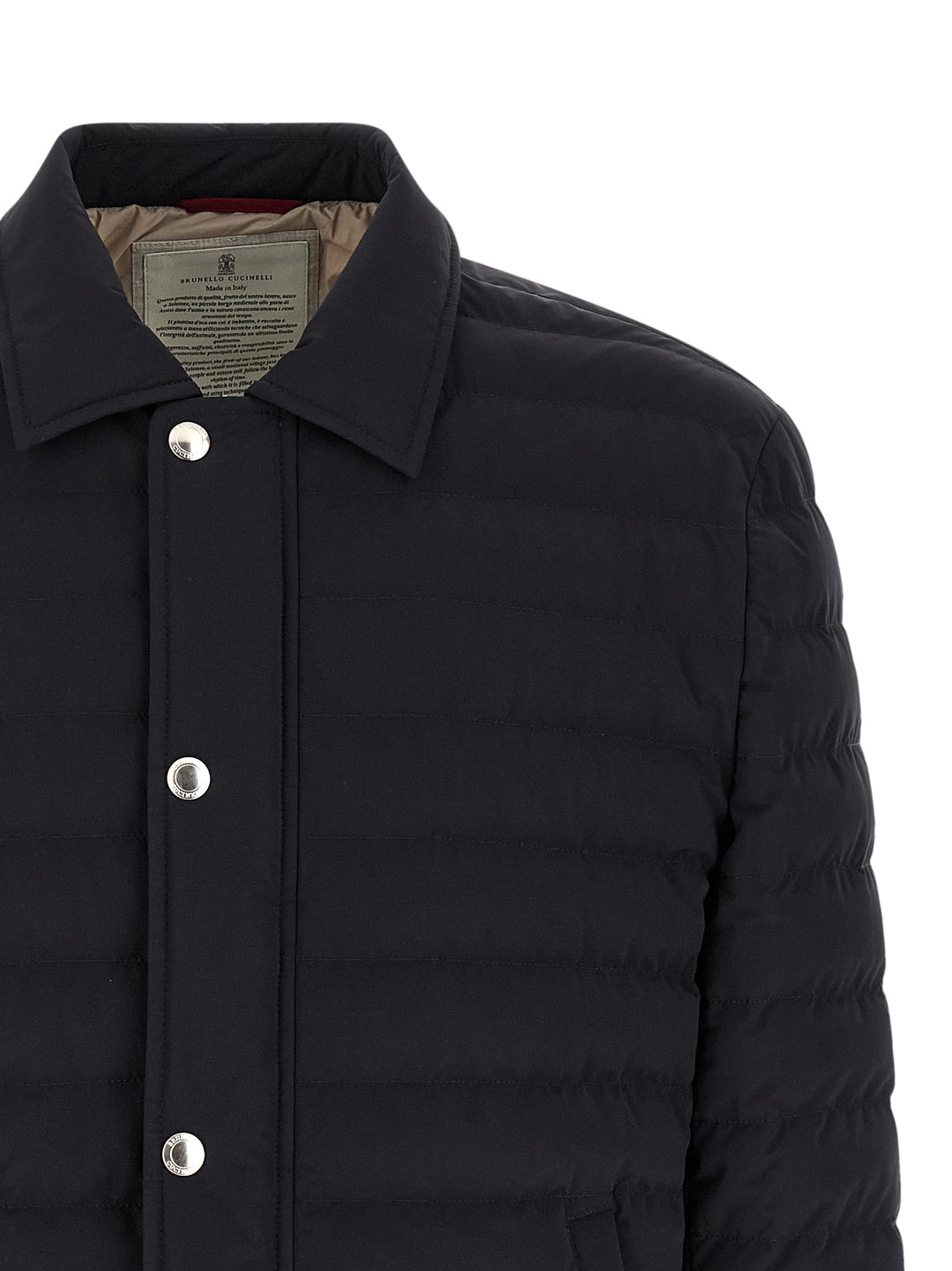 Brunello Cucinelli Shirt Down Jacket Puffer Jackets - Blue | d9fb26adbfb0ca0629b8f72cb475aa474673d4c9
