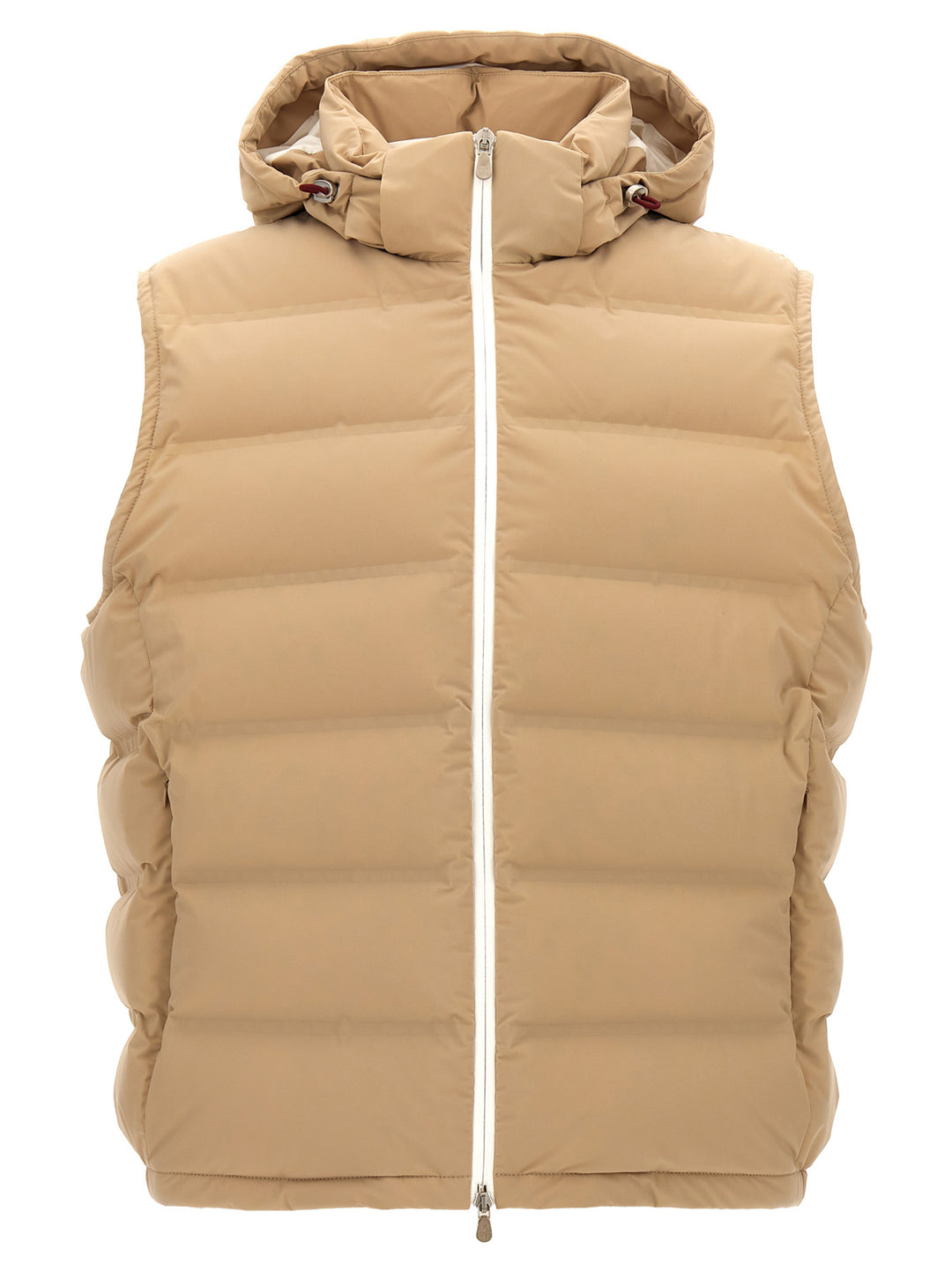 Hooded Vest Gilet Beige