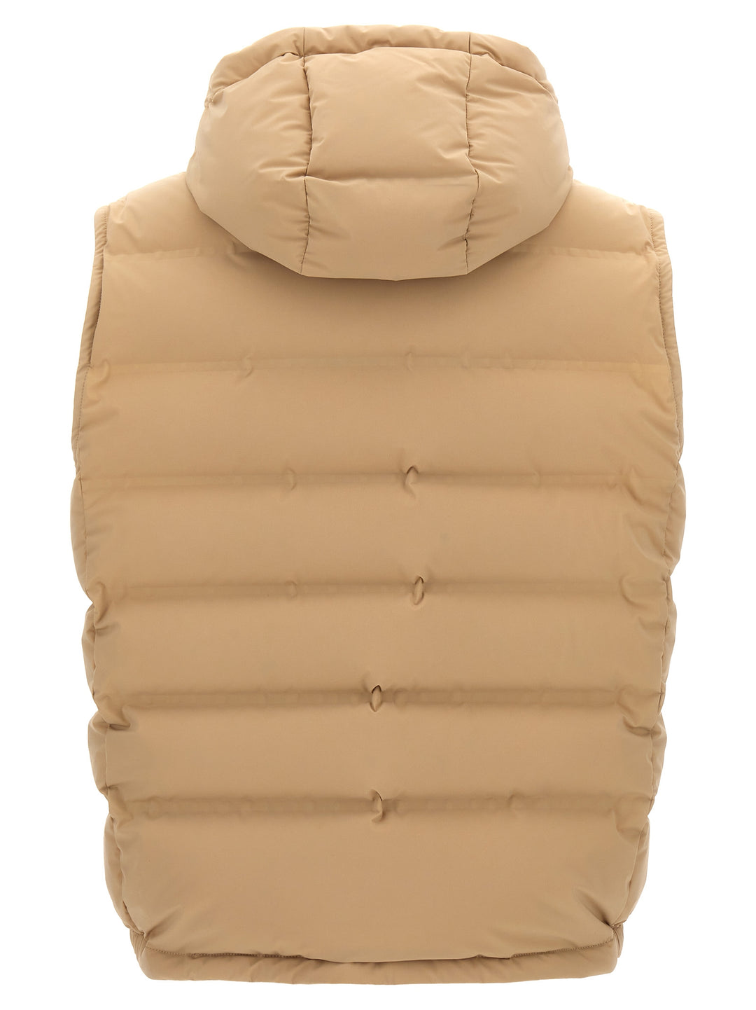 Hooded Vest Gilet Beige