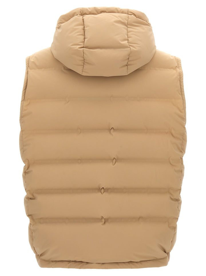 Hooded Vest Gilet Beige