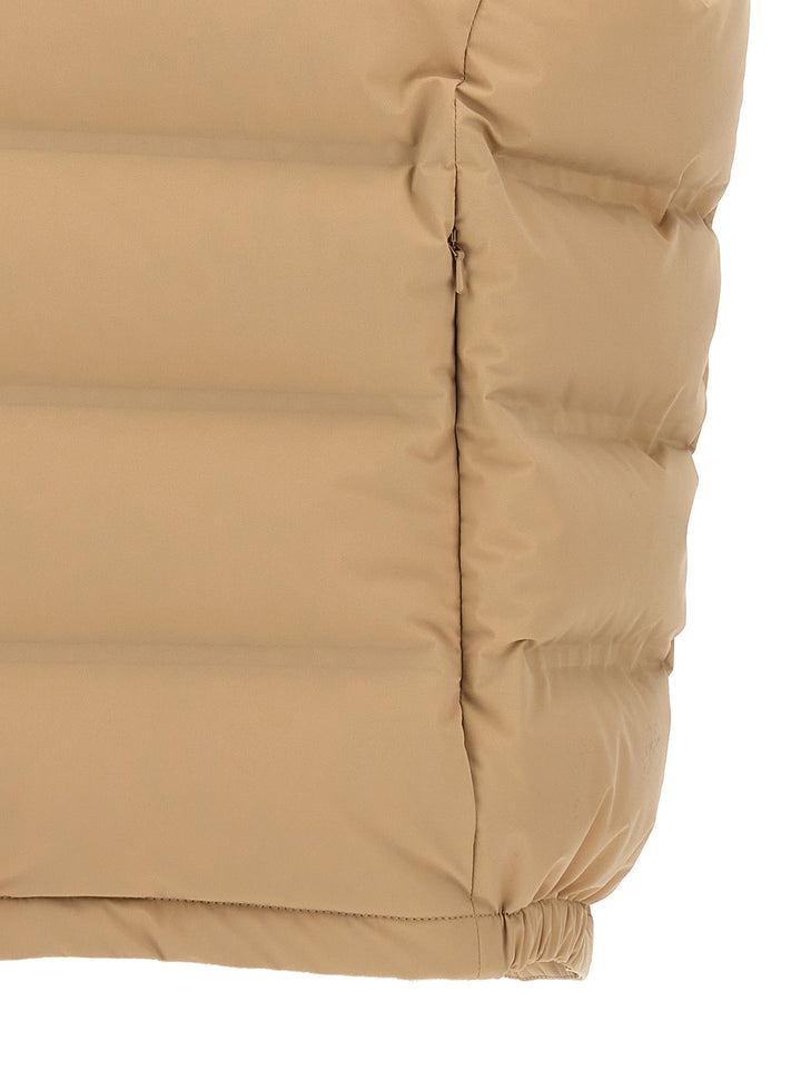 Hooded Vest Gilet Beige