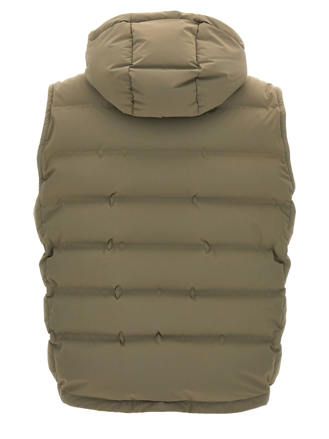 Hooded Vest Gilet Green