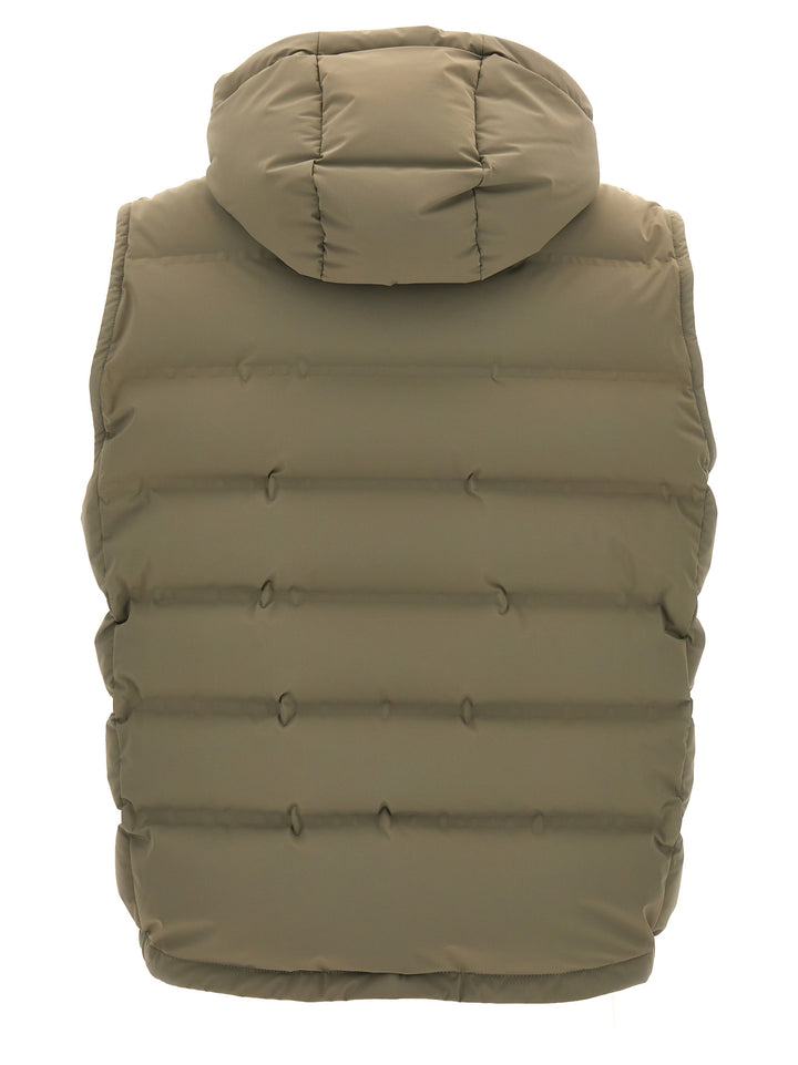 Hooded Vest Gilet Green