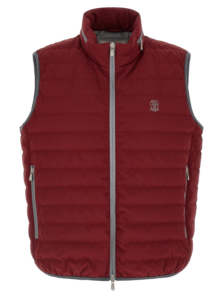 Brunello Cucinelli Logo Vest Gilet - Red | 922f570f05c5456673c34f4897c15f368c737daa
