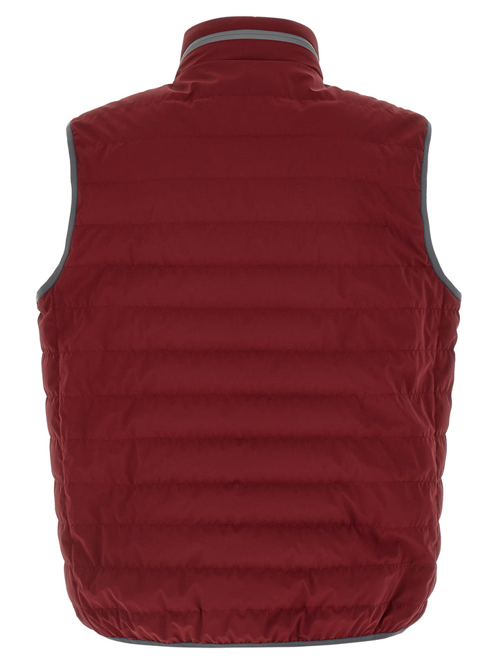 Brunello Cucinelli Logo Vest Gilet - Red | 29e00f0d7404febe9c0906e2aad994da4d67d30d