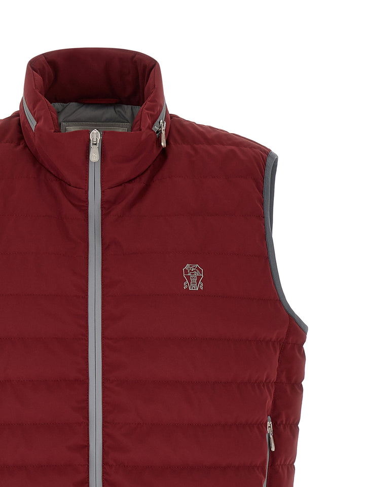 Brunello Cucinelli Logo Vest Gilet - Red | 89bae8cdeba4759b981a50f45434e3f78890c342