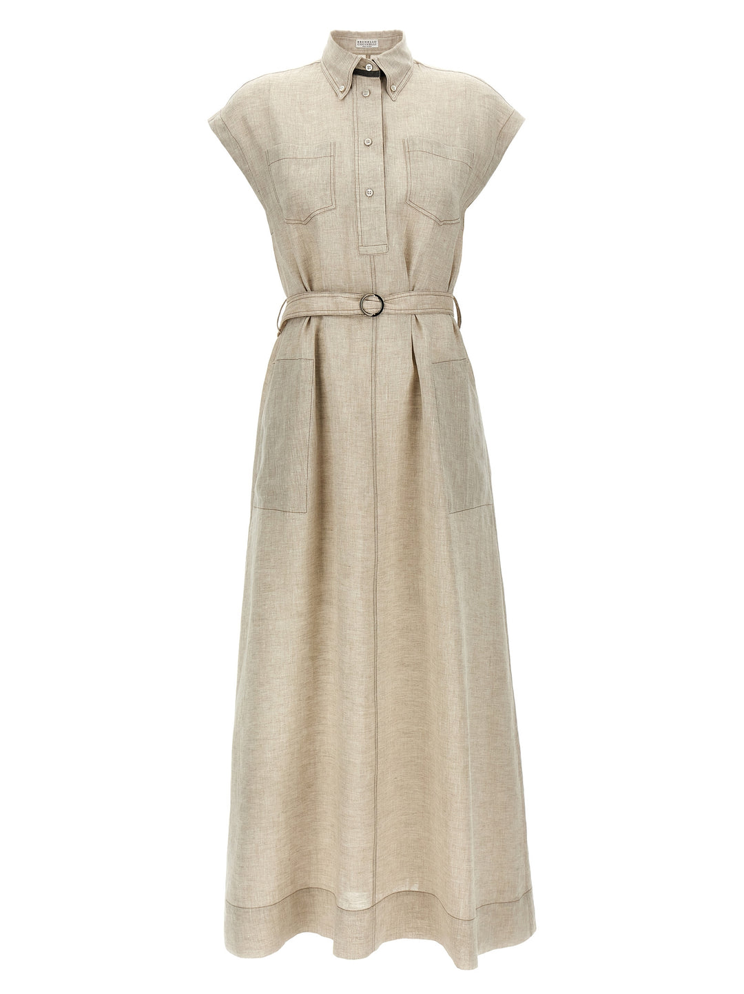 Linen Dress Dresses Beige