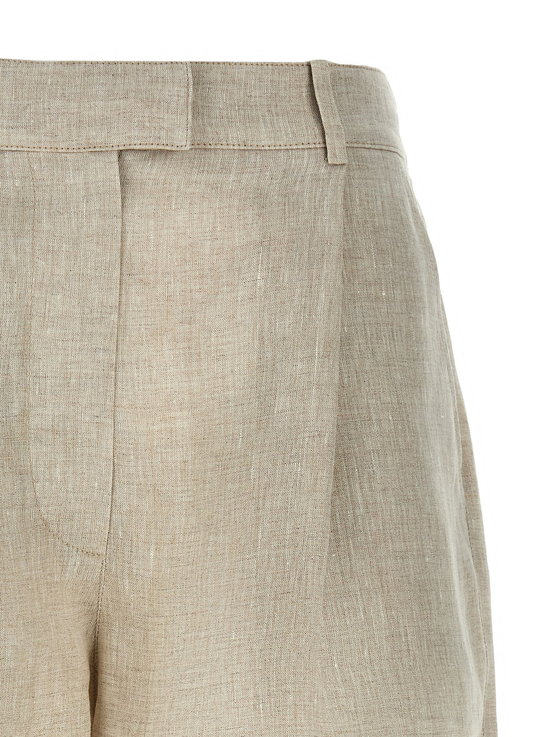 Linen Shorts Bermuda, Short Beige