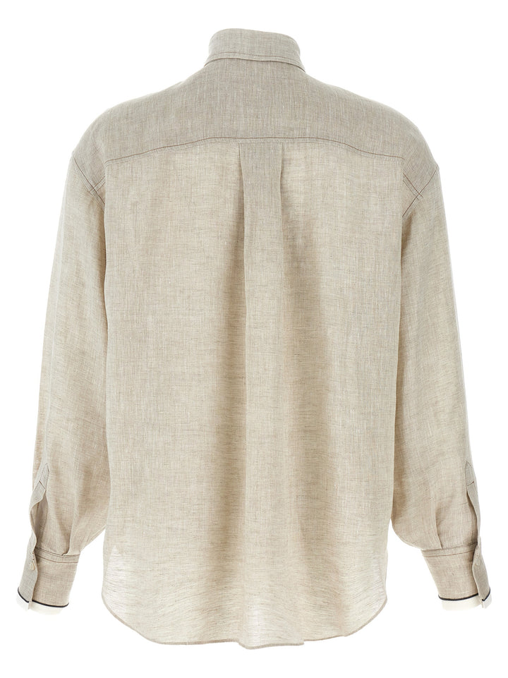 Linen Shirt Shirt, Blouse Beige