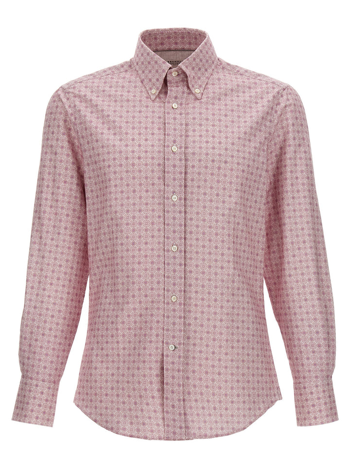 Micro Patterned Shirt Shirt, Blouse Pink