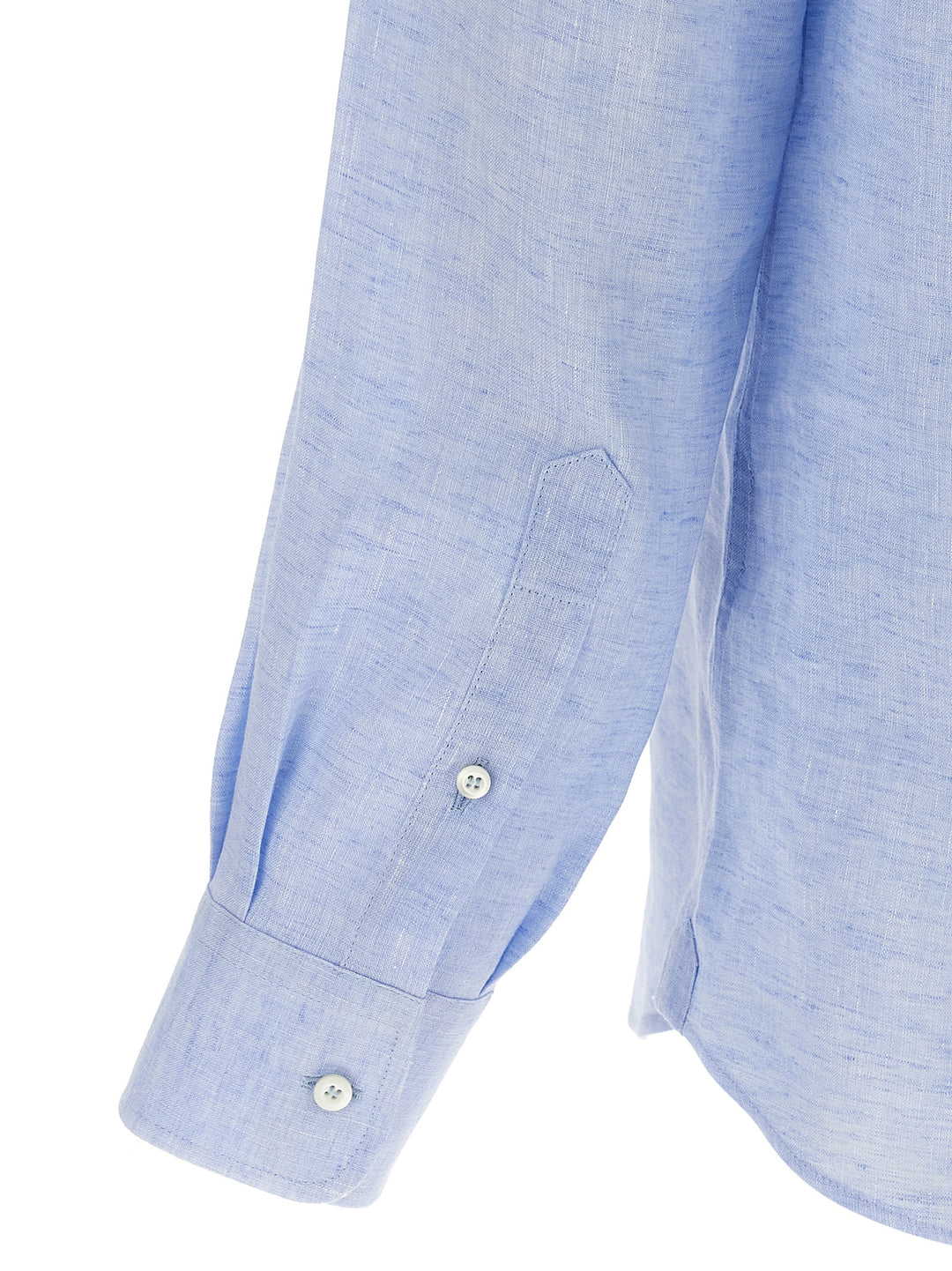 Brunello Cucinelli Linen Shirt Shirt and Blouse - Light Blue | cff2210836c014b663f4ff03c82efa176352976d