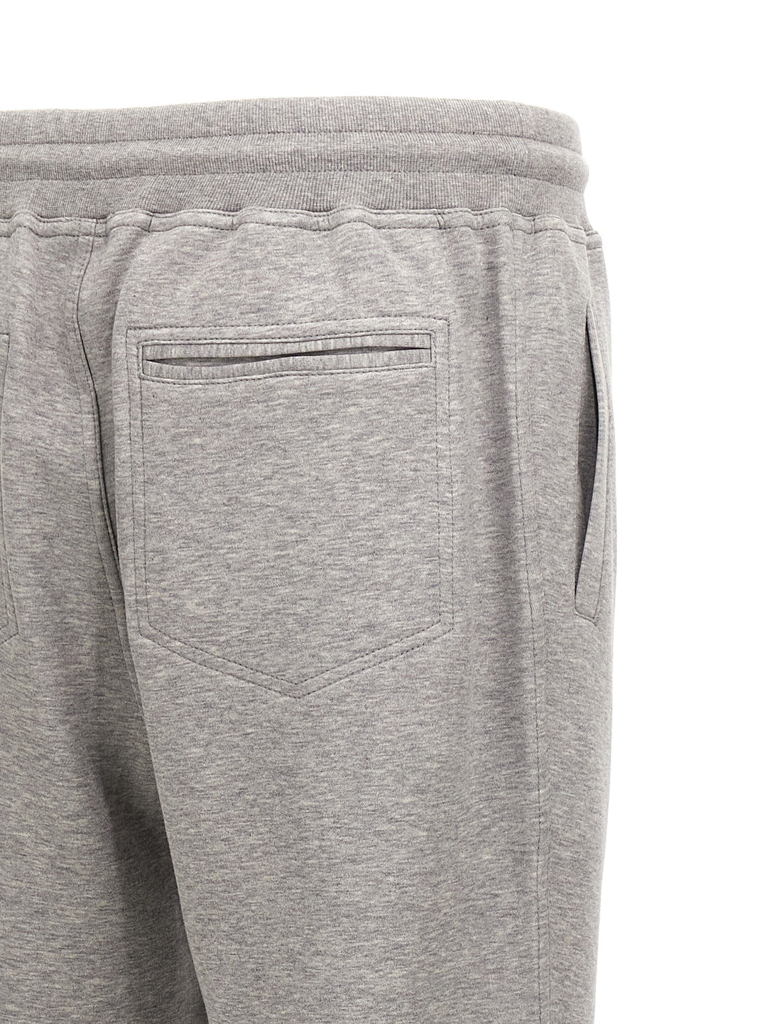 Cotton Blend Joggers Pants Gray