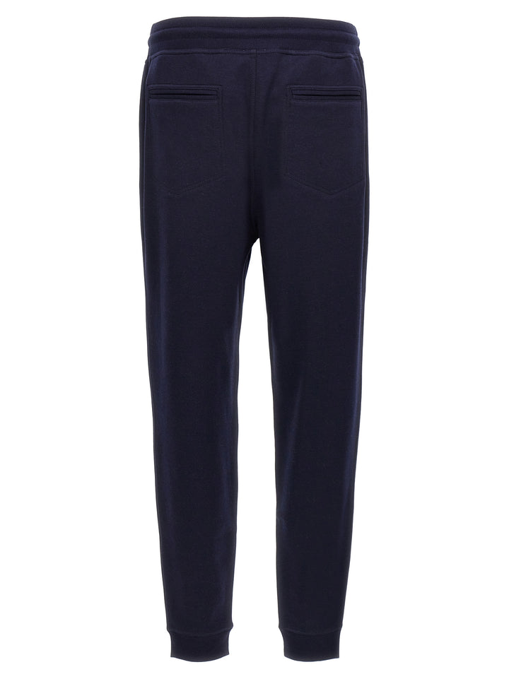 Cotton Blend Joggers Pants Blue