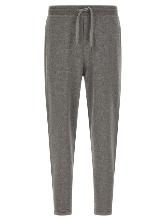 Cotton Blend Joggers Pants Gray