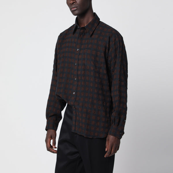 Veterano Check Shirt In Wool Blend