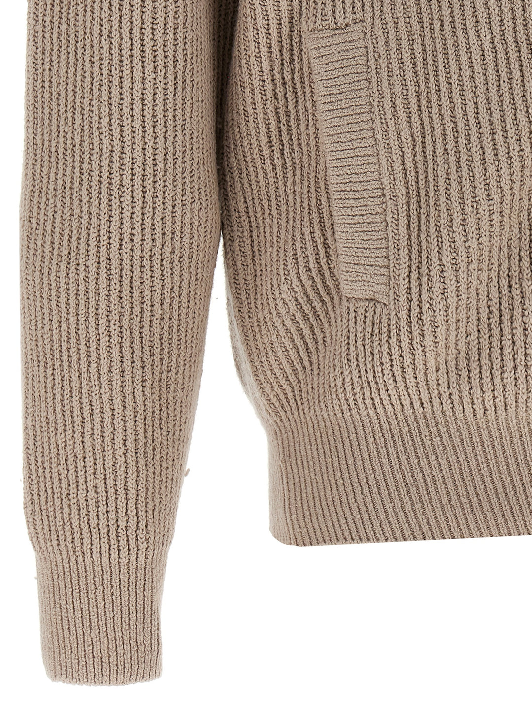 Zip Cardigan Sweater, Cardigans Beige