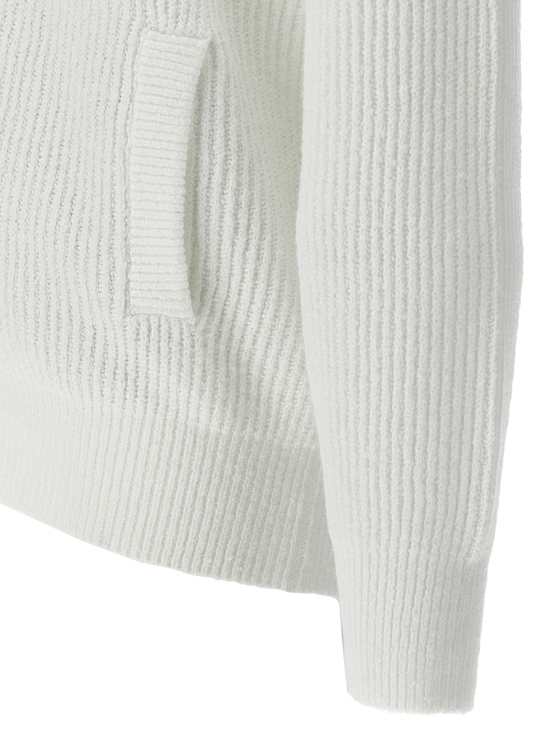 Zip Cardigan Sweater, Cardigans White