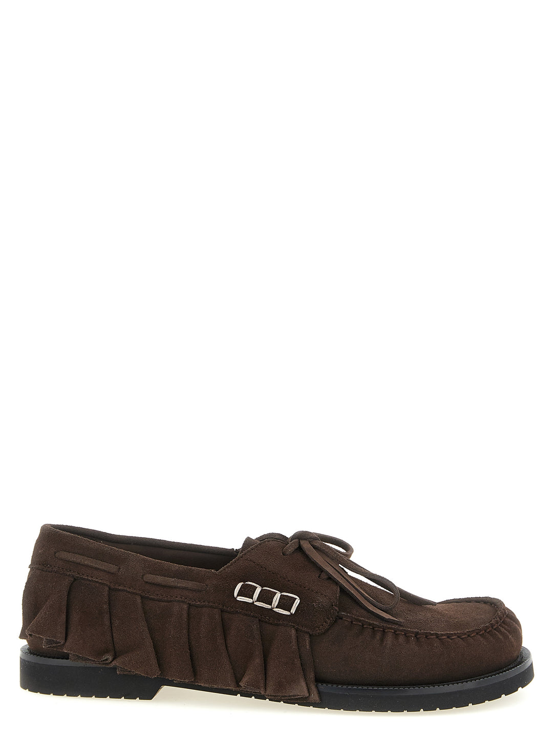 J.W. Anderson Suede Volant Boat Shoe Loafers - Brown | d14d7268ac6ec35e0e88aeb0bd8c405037bdc2b7