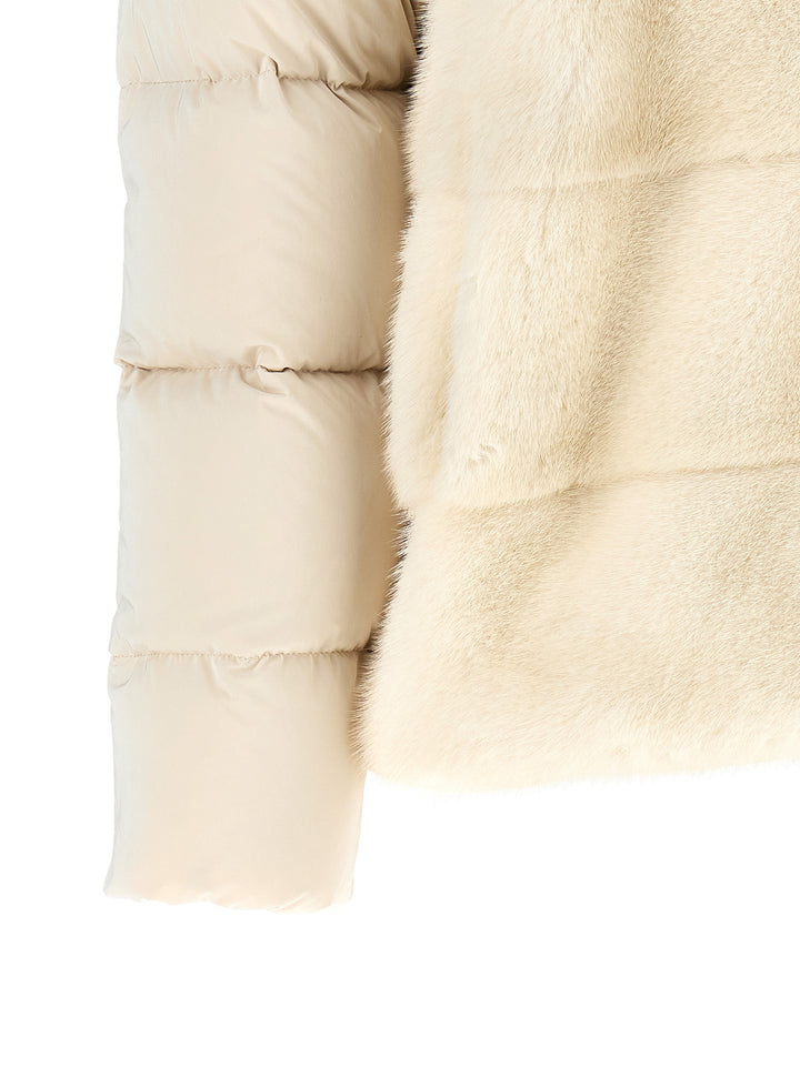 Moorer Morzine Puffer Jackets - White | 18a3dc51e64496e7b6abbc4085233d4be283512d