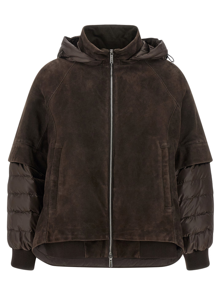 Moorer Elite Puffer Jackets - Brown | d07ae1bc279f3d6e74fef9c31653bc457a631d25