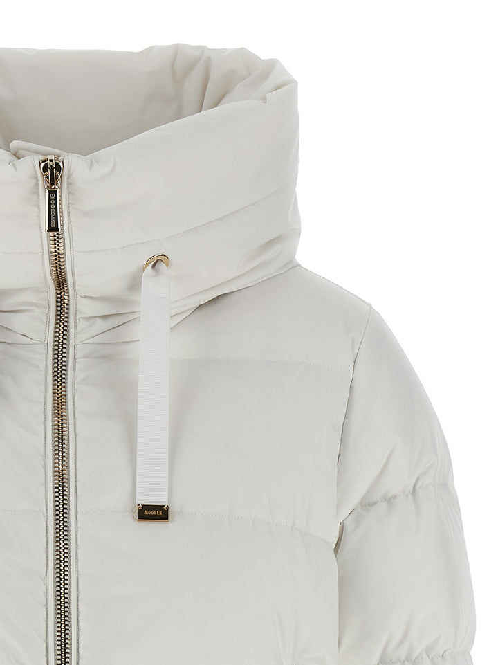 Moorer Gadia Puffer Jackets - White | 705a5a1e9b0cd04e5c749b46156d025932d65a03
