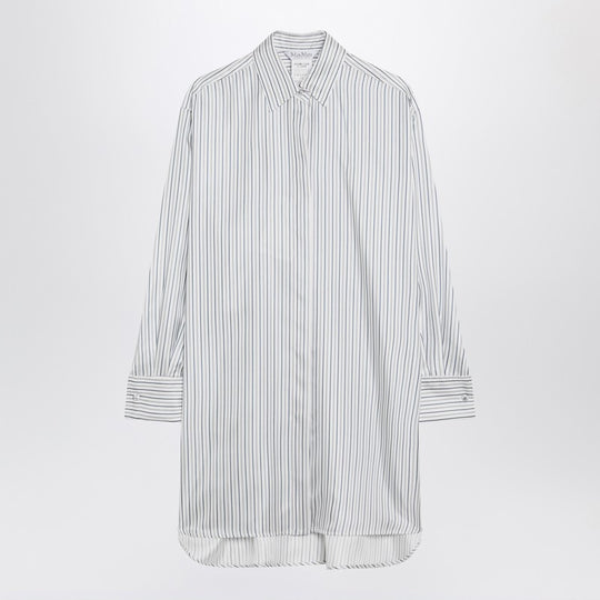 Oversized Striped Silk Shirt