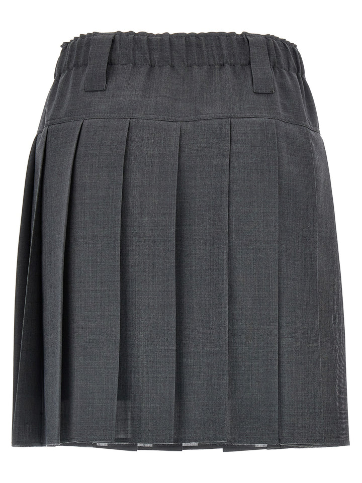 Pleated Skirt Skirts Gray