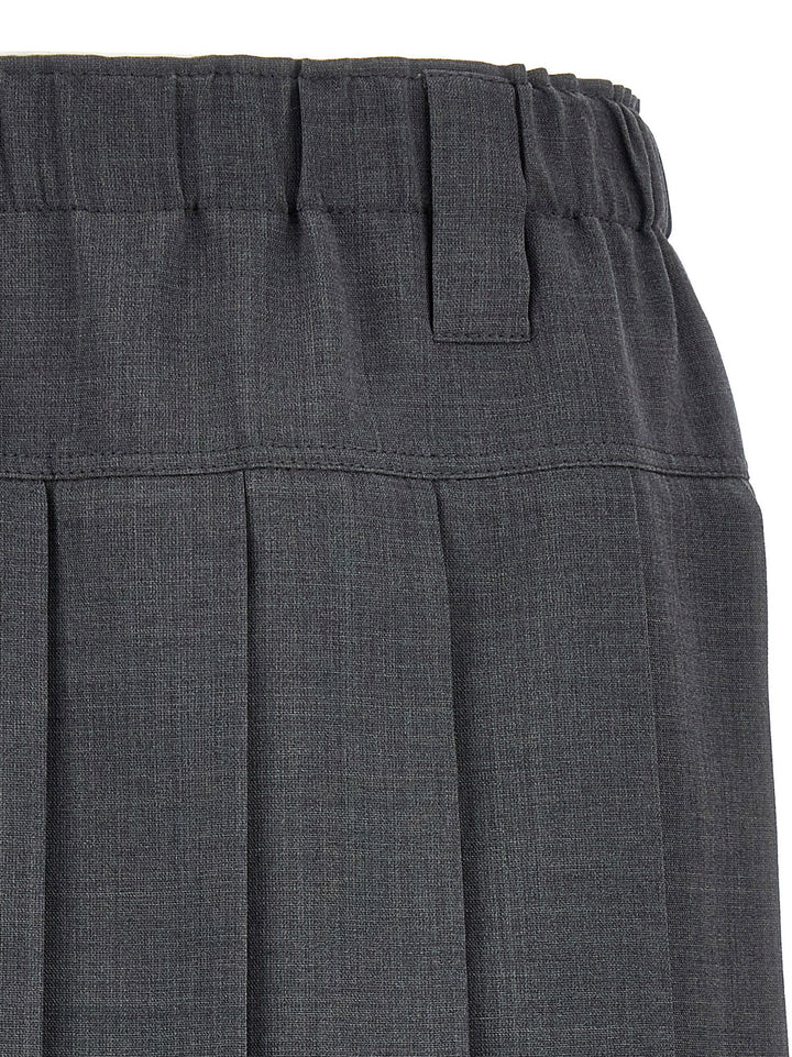 Pleated Skirt Skirts Gray