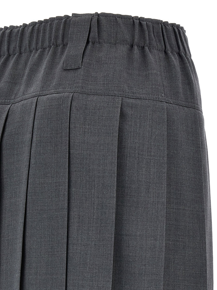 Pleated Skirt Skirts Gray