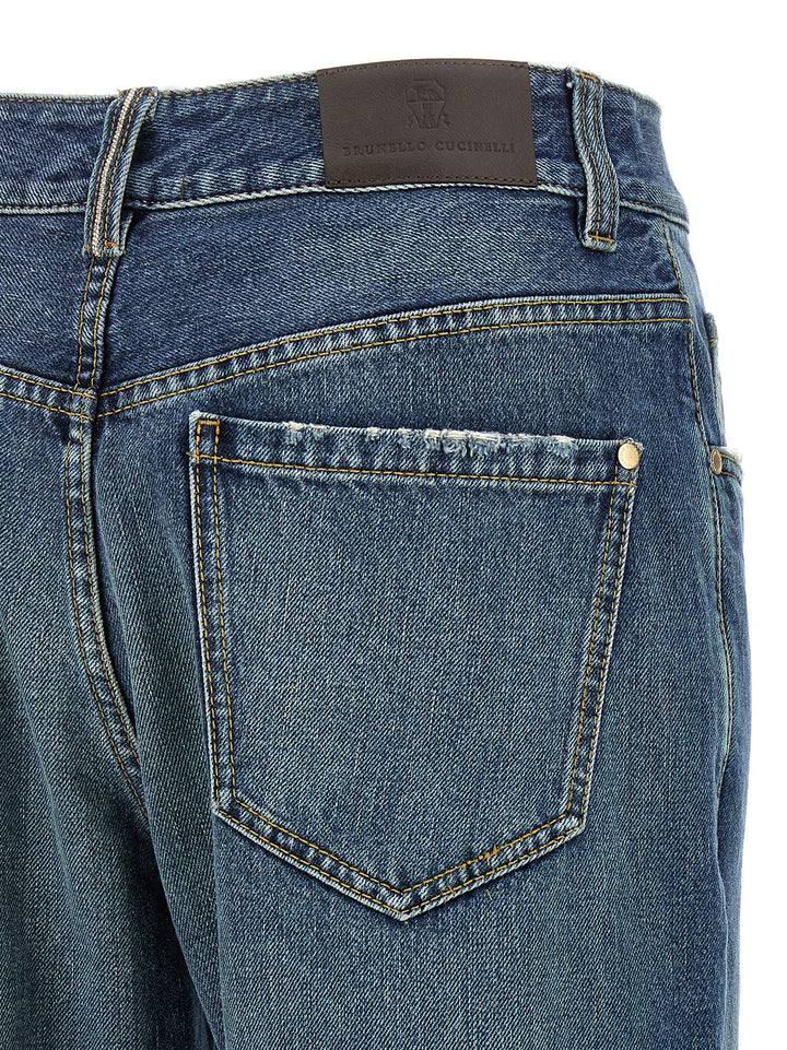 Brunello Cucinelli Contemporary Loose Jeans - Blue | 073858370428c746be85198eec51ca379a2c1eb7