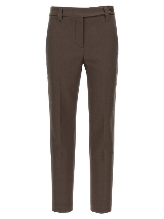 Monile Cotton Pants Brown