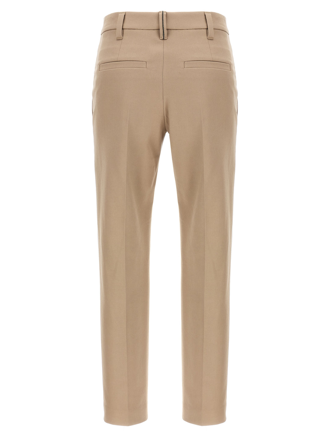 Brunello Cucinelli Monile Cotton Pants - Beige | e43f8e7cb89b128f0838fc0352dc2ef3a4b875ad