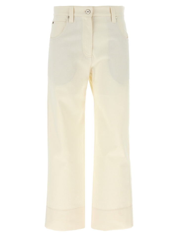 Brunello Cucinelli Monile Crop Pants - Beige | b85d49948a5749562039b4157de12a7424f93333
